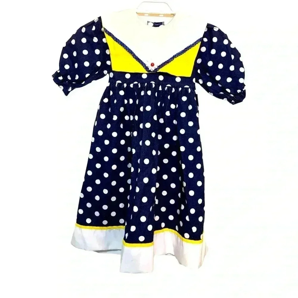 Vintage Little Princess Fancy Dress w Bow  at the Back